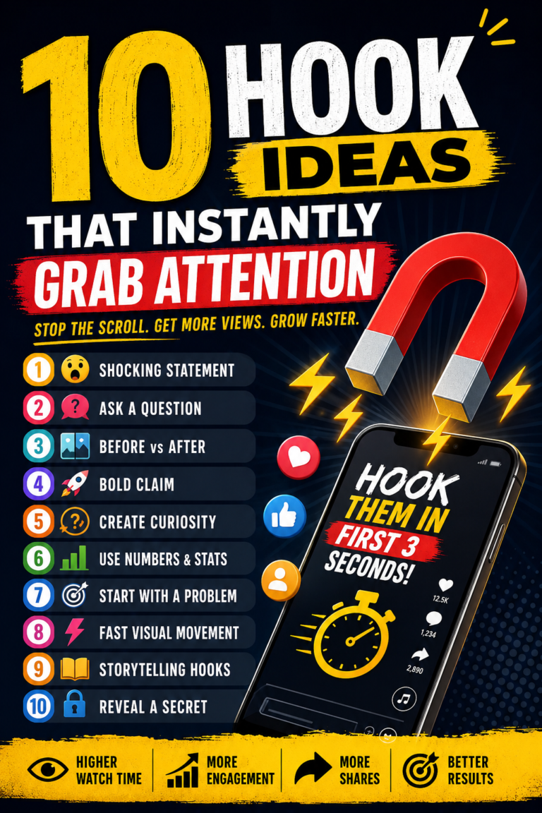 10 Hook Ideas That Instantly Grab Attention on Social Media